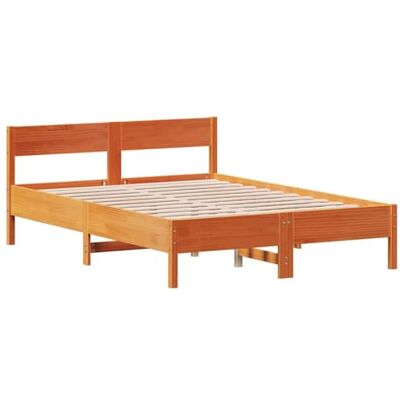 vidaXL Cadre de Lit et Tête de Lit, Lit Double avec Sommier à Lattes, Lit Adulte, Meuble de Chambre, Moderne, Cire Marron 140x200 cm Bois de Pin - Publicité vidaXL Cadre de Lit et Tête de Lit, Lit Double avec Sommier à Lattes, Lit Adulte, Meuble de Chambre, Moderne, Cire Marron 140x200 cm Bois de Pin - Publicité