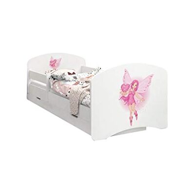 Happy Babies LIT D'ENFANT DOUBLE FACE AVEC TIROIR Design moderne avec bords sécurisés et matelas en mousse antichute 7 cm (Princesse au coeur, 140x70) - Publicité Happy Babies LIT D'ENFANT DOUBLE FACE AVEC TIROIR Design moderne avec bords sécurisés et matelas en mousse antichute 7 cm (Princesse au coeur, 140x70) - Publicité