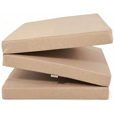 FORTISLINE Matelas Pliant 3 Parties 180 x 65 x 7 cm, Beige déperlant Matelas d’appoint Pliable pour invité, Voyage et Camping, Housse Lavable - Publicité FORTISLINE Matelas Pliant 3 Parties 180 x 65 x 7 cm, Beige déperlant Matelas d’appoint Pliable pour invité, Voyage et Camping, Housse Lavable - Publicité