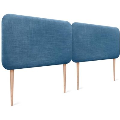 DHOME Tête de Lit Rembourrée Lisse Arrondie en Lin Naturel avec Pieds pour Mur Acoustique Têtes de Lit Absorbantes Tête de Lit Chambre à Coucher (Bleu Marine, 200cm Dual) - Publicité DHOME Tête de Lit Rembourrée Lisse Arrondie en Lin Naturel avec Pieds pour Mur Acoustique Têtes de Lit Absorbantes Tête de Lit Chambre à Coucher (Bleu Marine, 200cm Dual) - Publicité