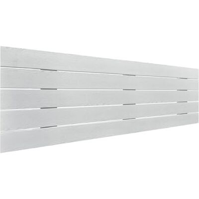 DHOME - Palet 5 - Blanc - Bois - Tête de lit - Publicité DHOME - Palet 5 - Blanc - Bois - Tête de lit - Publicité