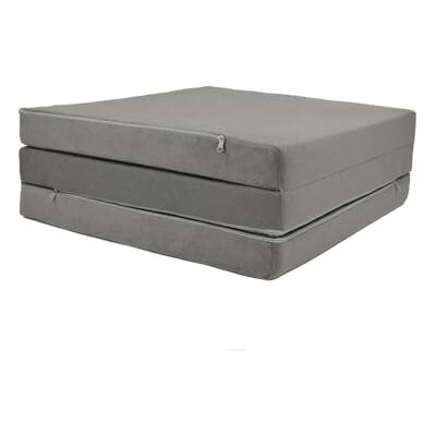 FORTISLINE Matelas Pliant 3 Parties 180 x 65 x 7 cm, Gris Clair Standard Matelas d’appoint Pliable pour invité, Voyage et Camping, Housse Lavable - Publicité FORTISLINE Matelas Pliant 3 Parties 180 x 65 x 7 cm, Gris Clair Standard Matelas d’appoint Pliable pour invité, Voyage et Camping, Housse Lavable - Publicité