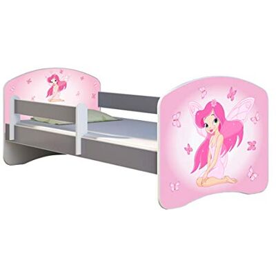 ACMA Lit Enfant Junior Sommier à Lattes Matelas sommier Gratuite Gris Meubles pour Enfants II (07 Fée Rose, 160 x 80 cm) - Publicité ACMA Lit Enfant Junior Sommier à Lattes Matelas sommier Gratuite Gris Meubles pour Enfants II (07 Fée Rose, 160 x 80 cm) - Publicité