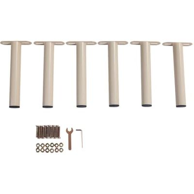 Unique Lot de 6 Pieds cylindriques pour Cadres à Lattes Beige BOLGARE - Publicité Unique Lot de 6 Pieds cylindriques pour Cadres à Lattes Beige BOLGARE - Publicité