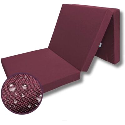 FORTISLINE Matelas Pliant 3 Parties 195 x 60 x 9 cm, Bordeaux déperlant Matelas d’appoint Pliable pour invité, Voyage et Camping, Housse Lavable - Publicité FORTISLINE Matelas Pliant 3 Parties 195 x 60 x 9 cm, Bordeaux déperlant Matelas d’appoint Pliable pour invité, Voyage et Camping, Housse Lavable - Publicité