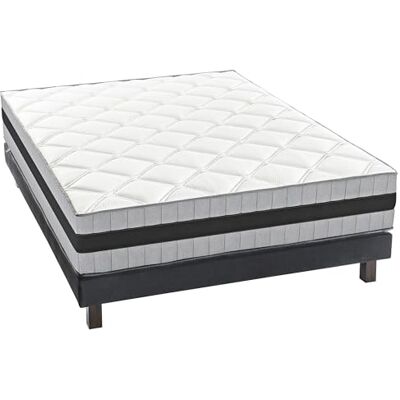 BLUE MOON Lit Complet 160x200 avec Matelas 21 cm Mémoire de Forme et Sommier Matelas Double Face Mi-Ferme/Ferme Sommier Tapissier Bois de Pin. Fabriqué en Belgique Garantie 7 Ans Cozy Relax - Publicité BLUE MOON Lit Complet 160x200 avec Matelas 21 cm Mémoire de Forme et Sommier Matelas Double Face Mi-Ferme/Ferme Sommier Tapissier Bois de Pin. Fabriqué en Belgique Garantie 7 Ans Cozy Relax - Publicité