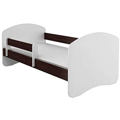 ACMA II Lit Junior 160x80 cm Bois de wengé avec Matelas et Sommier à Lattes Lit Enfant avec Barrières de Sécurité, Supporte Jusqu’à 120 kg, Version sans Tiroir - Publicité ACMA II Lit Junior 160x80 cm Bois de wengé avec Matelas et Sommier à Lattes Lit Enfant avec Barrières de Sécurité, Supporte Jusqu’à 120 kg, Version sans Tiroir - Publicité