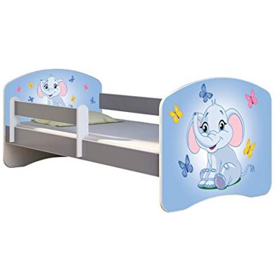 ACMA Lit Enfant Junior Sommier à Lattes Matelas sommier Gratuite Gris Meubles pour Enfants II (26 Petit éléphant Fond Bleu, 180 x 80 cm) - Publicité ACMA Lit Enfant Junior Sommier à Lattes Matelas sommier Gratuite Gris Meubles pour Enfants II (26 Petit éléphant Fond Bleu, 180 x 80 cm) - Publicité