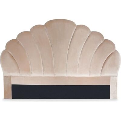 Menzzo Tête de Lit Mermaid 160 cm Velours Taupe Design Coquillage Matelassée Décoration Chambre Élégante - Publicité Menzzo Tête de Lit Mermaid 160 cm Velours Taupe Design Coquillage Matelassée Décoration Chambre Élégante - Publicité