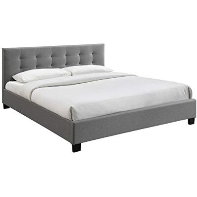 Miliboo Lit 2 Places 180x200 cm en Tissu Gris capitonné Marquise - Publicité Miliboo Lit 2 Places 180x200 cm en Tissu Gris capitonné Marquise - Publicité