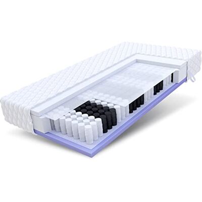 FDM KEPLERH4-080-200-JERSEY Matelas à Ressorts ensachés, Mousse, Blanc, 80 x 200 x 20 cm - Publicité FDM KEPLERH4-080-200-JERSEY Matelas à Ressorts ensachés, Mousse, Blanc, 80 x 200 x 20 cm - Publicité