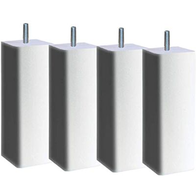 Margot 3700527819143 Carré Lot de 4 Pieds de Sommier, Blanc, Hauteur 15 cm - Publicité Margot 3700527819143 Carré Lot de 4 Pieds de Sommier, Blanc, Hauteur 15 cm - Publicité