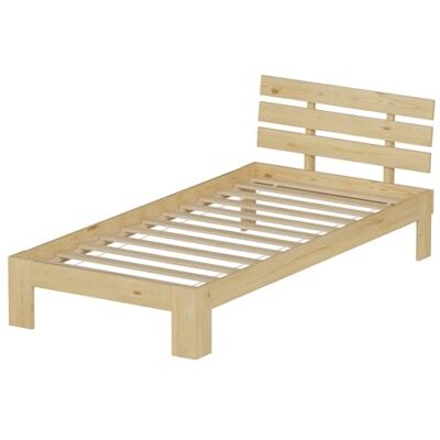 Happy Garden Lit FINN en Bois de pin 90x190cm avec tête de lit et sommier à Lattes - Publicité Happy Garden Lit FINN en Bois de pin 90x190cm avec tête de lit et sommier à Lattes - Publicité