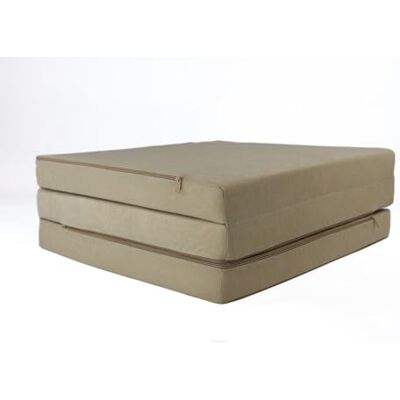 FORTISLINE Matelas d'appoint Pliant lit d'appoint lit d'invité futon Pouf 180x65x7 cm Couleur Beige - Publicité FORTISLINE Matelas d'appoint Pliant lit d'appoint lit d'invité futon Pouf 180x65x7 cm Couleur Beige - Publicité