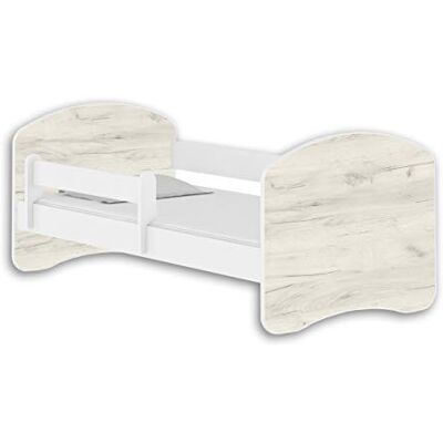 ACMA Lit Enfant Junior Sommier à Lattes Matelas sommier Gratuite Blanc Meubles pour Enfants II (160x80 cm, Blanc Chêne Blanc) - Publicité ACMA Lit Enfant Junior Sommier à Lattes Matelas sommier Gratuite Blanc Meubles pour Enfants II (160x80 cm, Blanc Chêne Blanc) - Publicité