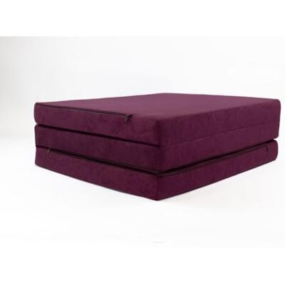 FORTISLINE Matelas d'appoint Pliable pour lit d'appoint d'invité 195 x 80 x 9 cm Violet - Publicité FORTISLINE Matelas d'appoint Pliable pour lit d'appoint d'invité 195 x 80 x 9 cm Violet - Publicité