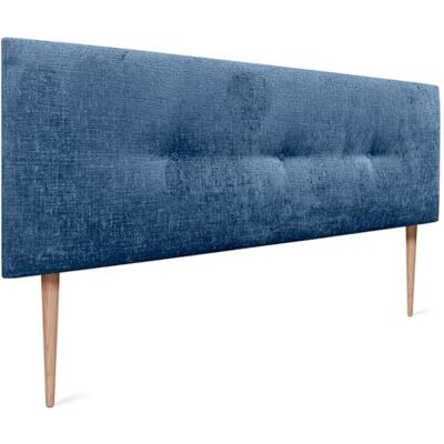 DHOME Tête de lit en Laine Naturelle avec Boutons Tête de lit tapissée Chambre à Coucher Literie tapissée Winter Luxury (Leine Bleue, 160x105cm (150/160)) - Publicité DHOME Tête de lit en Laine Naturelle avec Boutons Tête de lit tapissée Chambre à Coucher Literie tapissée Winter Luxury (Leine Bleue, 160x105cm (150/160)) - Publicité