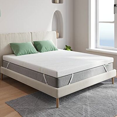 NOVILLA 150x200 Surmatelas Mousse à Mémoire - Respirant, Coins Élastiques - Publicité NOVILLA 150x200 Surmatelas Mousse à Mémoire - Respirant, Coins Élastiques - Publicité