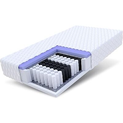 FDM Mariner Matelas 100x200 cm Épaisseur 23 cm Matelas à Ressorts Ensachés avec Mousse Fermeté H2 H3 Deux Faces 7 Zones de Confort Housse Lavable Oeko-TEX Hypoallergénique - Publicité FDM Mariner Matelas 100x200 cm Épaisseur 23 cm Matelas à Ressorts Ensachés avec Mousse Fermeté H2 H3 Deux Faces 7 Zones de Confort Housse Lavable Oeko-TEX Hypoallergénique - Publicité