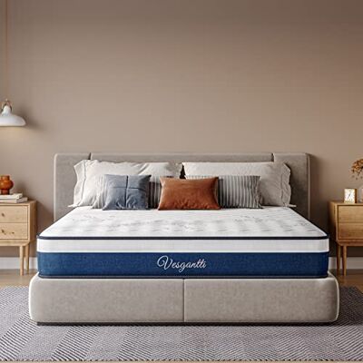Vesgantti Matelas 90x200cm, Épaisseur 26cm, Vague Matelas à Ressorts Ensachés 7 Zones Premium, Technologie Multi-Densité, Ergonomique Hypoallergénique(Tight Top) - Publicité Vesgantti Matelas 90x200cm, Épaisseur 26cm, Vague Matelas à Ressorts Ensachés 7 Zones Premium, Technologie Multi-Densité, Ergonomique Hypoallergénique(Tight Top) - Publicité