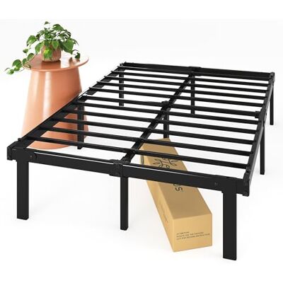 Zinus Caleb Cadre de lit avec Plateforme en métal, Hauteur 36 cm, Structure en Acier Pliable, conteneur sous Le lit, Montage Simple, Double - Publicité Zinus Caleb Cadre de lit avec Plateforme en métal, Hauteur 36 cm, Structure en Acier Pliable, conteneur sous Le lit, Montage Simple, Double - Publicité