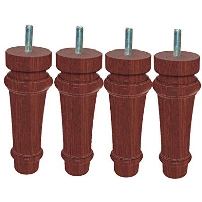 Margot 3700527857718 Royal LOUIS XVI Lot de 4 Pieds de lit Bois Acajou Hauteur 15 cm - Publicité Margot 3700527857718 Royal LOUIS XVI Lot de 4 Pieds de lit Bois Acajou Hauteur 15 cm - Publicité