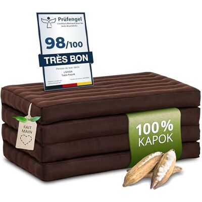 Livasia Matelas Pliable Durable en kapok 200x80x8cm Matelas d’invité, Matelas Pliable uni, Tapis de Yoga écologique, Lit d’invité Pliable, Chaise Longue Jardin et Balcon (Marron Uni) - Publicité Livasia Matelas Pliable Durable en kapok 200x80x8cm Matelas d’invité, Matelas Pliable uni, Tapis de Yoga écologique, Lit d’invité Pliable, Chaise Longue Jardin et Balcon (Marron Uni) - Publicité