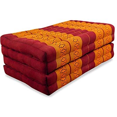 Livasia Matelas pliable durable en kapok 200x80x8cm Matelas d’invité, Matelas pliable pour camionnette, Tapis de yoga, Lit d’invité pliable, Chaise longue pour le jardin et le balcon (Rouge/Jaune) - Publicité Livasia Matelas pliable durable en kapok 200x80x8cm Matelas d’invité, Matelas pliable pour camionnette, Tapis de yoga, Lit d’invité pliable, Chaise longue pour le jardin et le balcon (Rouge/Jaune) - Publicité