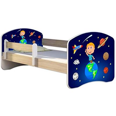 ACMA Lit Enfant Junior Sommier à Lattes Matelas Gratuite CHÊNE Sonoma II (22 Cosmos, 160 x 80 cm) - Publicité ACMA Lit Enfant Junior Sommier à Lattes Matelas Gratuite CHÊNE Sonoma II (22 Cosmos, 160 x 80 cm) - Publicité