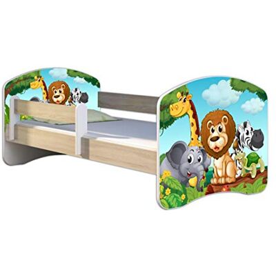 ACMA Lit Enfant Junior Sommier à Lattes Matelas Gratuite CHÊNE Sonoma II (02 Petits Animaux, 180 x 80 cm) - Publicité ACMA Lit Enfant Junior Sommier à Lattes Matelas Gratuite CHÊNE Sonoma II (02 Petits Animaux, 180 x 80 cm) - Publicité