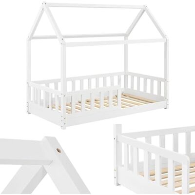 Lit enfant Juskys Marli blanc 80x160 cm avec Rausfallschutz - Publicité Lit enfant Juskys Marli blanc 80x160 cm avec Rausfallschutz - Publicité