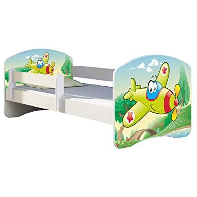 ACMA Lit Enfant Junior Sommier à Lattes Matelas Gratuite Blanc II (29 Plane, 160x80 cm) - Publicité ACMA Lit Enfant Junior Sommier à Lattes Matelas Gratuite Blanc II (29 Plane, 160x80 cm) - Publicité