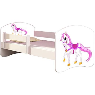 ACMA Lit Enfant Junior Sommier à Lattes Matelas Gratuite Blanc II (43 Petit Cheval, 180x80 cm) - Publicité ACMA Lit Enfant Junior Sommier à Lattes Matelas Gratuite Blanc II (43 Petit Cheval, 180x80 cm) - Publicité