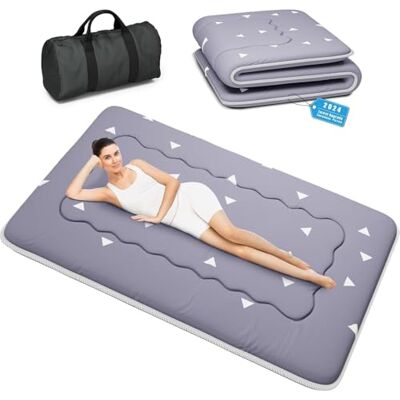 Kiseely Matelas futon Portable Pliable, Matelas tatami pliable japonais, matelas de couchage portable pour dortoir avec sac et sangle, matelas de sol, matelas de camping enroulable (Gris G1, 120X200cm) - Publicité Kiseely Matelas futon Portable Pliable, Matelas tatami pliable japonais, matelas de couchage portable pour dortoir avec sac et sangle, matelas de sol, matelas de camping enroulable (Gris G1, 120X200cm) - Publicité