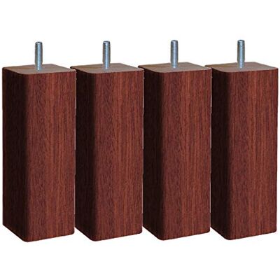 Margot 3700527844459 Douceur Scandinave Carré Lot de 4 Pieds de lit Bois Acajou Hauteur 17 cm - Publicité Margot 3700527844459 Douceur Scandinave Carré Lot de 4 Pieds de lit Bois Acajou Hauteur 17 cm - Publicité