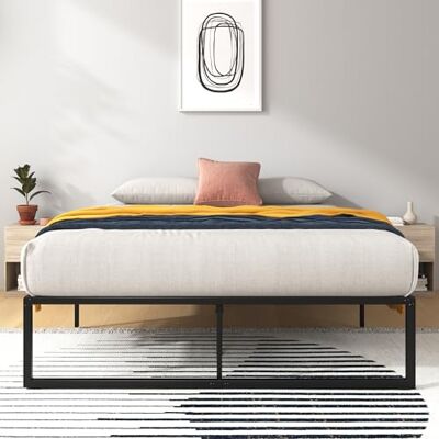 Zinus Lorelai Sommier 140x190 cm avec Lattes en Métal Cadre de Lit 2 Personnes en Acier Robuste Hauteur 36 cm pour Rangement Montage Facile Noir - Publicité Zinus Lorelai Sommier 140x190 cm avec Lattes en Métal Cadre de Lit 2 Personnes en Acier Robuste Hauteur 36 cm pour Rangement Montage Facile Noir - Publicité