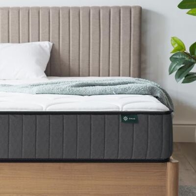 Zinus Bed Mattress Conventional, Mousse, Blanc, 135 x 190 cm - Publicité Zinus Bed Mattress Conventional, Mousse, Blanc, 135 x 190 cm - Publicité