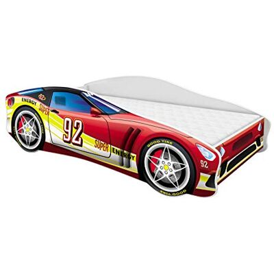 ACMA Lit Voiture Enfant 160x80 cm Modèle 4 avec Matelas et Sommier à Lattes Lit Junior Voiture pour Garçon, Lit Enfant Design Voiture pour Chambre d’Enfant avec Barrière de Sécurité - Publicité ACMA Lit Voiture Enfant 160x80 cm Modèle 4 avec Matelas et Sommier à Lattes Lit Junior Voiture pour Garçon, Lit Enfant Design Voiture pour Chambre d’Enfant avec Barrière de Sécurité - Publicité