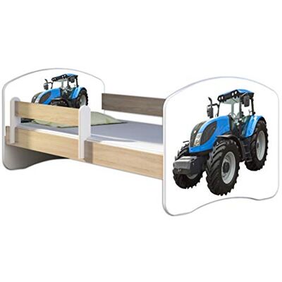 ACMA Lit Enfant Junior Sommier à Lattes Matelas Gratuite CHÊNE Sonoma II (42 Tracteur, 140 x 70 cm) - Publicité ACMA Lit Enfant Junior Sommier à Lattes Matelas Gratuite CHÊNE Sonoma II (42 Tracteur, 140 x 70 cm) - Publicité