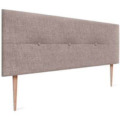 DHOME Tête de lit en Lin Naturel avec Boutons et Pieds en Bois Tête de lit tapissée Chambre à Coucher Moderne Top Trending (Lin Terre, 145x105cm (140/135)) - Publicité DHOME Tête de lit en Lin Naturel avec Boutons et Pieds en Bois Tête de lit tapissée Chambre à Coucher Moderne Top Trending (Lin Terre, 145x105cm (140/135)) - Publicité