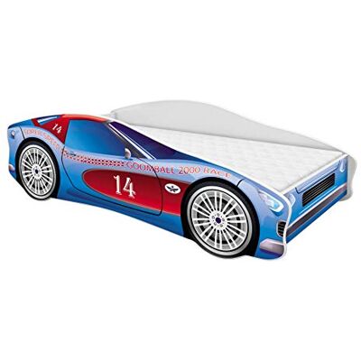 ACMA Lit Voiture Enfant 160x80 cm Modèle 2 avec Matelas et Sommier à Lattes Lit Junior Voiture pour Garçon, Lit Enfant Design Voiture pour Chambre d’Enfant avec Barrière de Sécurité - Publicité ACMA Lit Voiture Enfant 160x80 cm Modèle 2 avec Matelas et Sommier à Lattes Lit Junior Voiture pour Garçon, Lit Enfant Design Voiture pour Chambre d’Enfant avec Barrière de Sécurité - Publicité