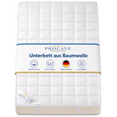 PROCAVE protège-Matelas Respirant, Couvre-Matelas Doux 100% Coton, alèse pour Matelas, sur-Matelas avec 4 Coins élastiqués 180x200 cm - Publicité PROCAVE protège-Matelas Respirant, Couvre-Matelas Doux 100% Coton, alèse pour Matelas, sur-Matelas avec 4 Coins élastiqués 180x200 cm - Publicité