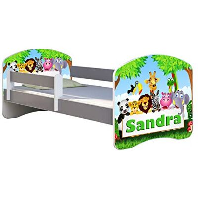 ACMA Lit Enfant Junior Sommier à Lattes Matelas sommier Gratuite Gris Meubles pour Enfants II (01N Le prénom Zoo, 180 x 80 cm) - Publicité ACMA Lit Enfant Junior Sommier à Lattes Matelas sommier Gratuite Gris Meubles pour Enfants II (01N Le prénom Zoo, 180 x 80 cm) - Publicité