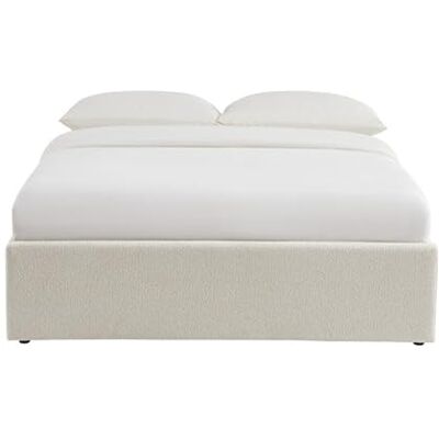 Lit MARCY Beige en Chenille - 140x190 - Lit - Publicité Lit MARCY Beige en Chenille - 140x190 - Lit - Publicité