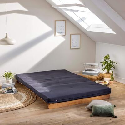 Terre de Nuit - Matelas futon coton 160x200 - Anthracite - mattress - Publicité Terre de Nuit - Matelas futon coton 160x200 - Anthracite - mattress - Publicité