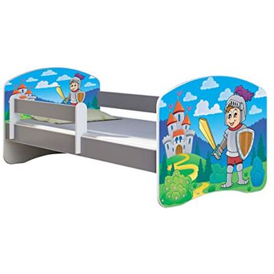 ACMA Lit Enfant Junior Sommier à Lattes Matelas sommier Gratuite Gris Meubles pour Enfants II (32 Chevalier, 160 x 80 cm) - Publicité ACMA Lit Enfant Junior Sommier à Lattes Matelas sommier Gratuite Gris Meubles pour Enfants II (32 Chevalier, 160 x 80 cm) - Publicité