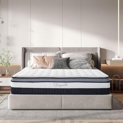 Vesgantti Matelas 120x200cm, 26cm Épaisseur, Matelas à Ressorts Ensachés Indépendant, Multicouches Extra Confort 7 Zones, Ferme Moyenne, Orthopédique, Oeko-Tex (H3, Box-Top Nova Luxe) - Publicité Vesgantti Matelas 120x200cm, 26cm Épaisseur, Matelas à Ressorts Ensachés Indépendant, Multicouches Extra Confort 7 Zones, Ferme Moyenne, Orthopédique, Oeko-Tex (H3, Box-Top Nova Luxe) - Publicité