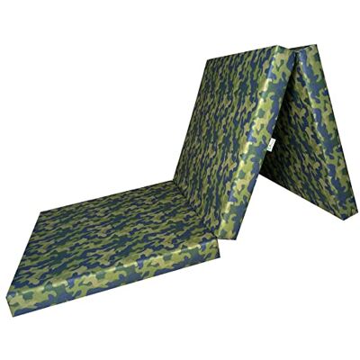 FORTISLINE Matelas Pliant 3 Parties 195 x 60 x 9 cm, Camouflage Jaune Matelas d’appoint Pliable pour invité, Voyage et Camping, Housse Lavable - Publicité FORTISLINE Matelas Pliant 3 Parties 195 x 60 x 9 cm, Camouflage Jaune Matelas d’appoint Pliable pour invité, Voyage et Camping, Housse Lavable - Publicité