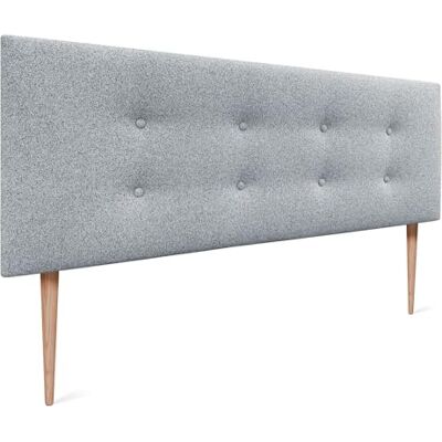 DHOME Tête de lit en Similicuir ou en Tissu acualine avec 2 rangées de Boutons Nouvelle Gamme DE Couleurs Tête de lit de Luxe tapissée (Tissu Gris Perle, 145x105cm avec Pieds (Lits 120/135/140)) - Publicité DHOME Tête de lit en Similicuir ou en Tissu acualine avec 2 rangées de Boutons Nouvelle Gamme DE Couleurs Tête de lit de Luxe tapissée (Tissu Gris Perle, 145x105cm avec Pieds (Lits 120/135/140)) - Publicité