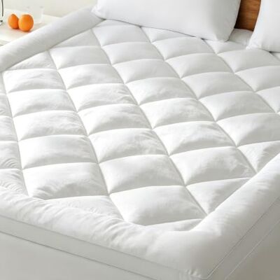 BedStory Surmatelas 140 x 200cm Blanc, surmatelas Ultra-Doux avec Poches Profondes, protège-Matelas Lavable en Machine, adapté aux Matelas jusqu'à 42cm d'épaisseur - Publicité BedStory Surmatelas 140 x 200cm Blanc, surmatelas Ultra-Doux avec Poches Profondes, protège-Matelas Lavable en Machine, adapté aux Matelas jusqu'à 42cm d'épaisseur - Publicité